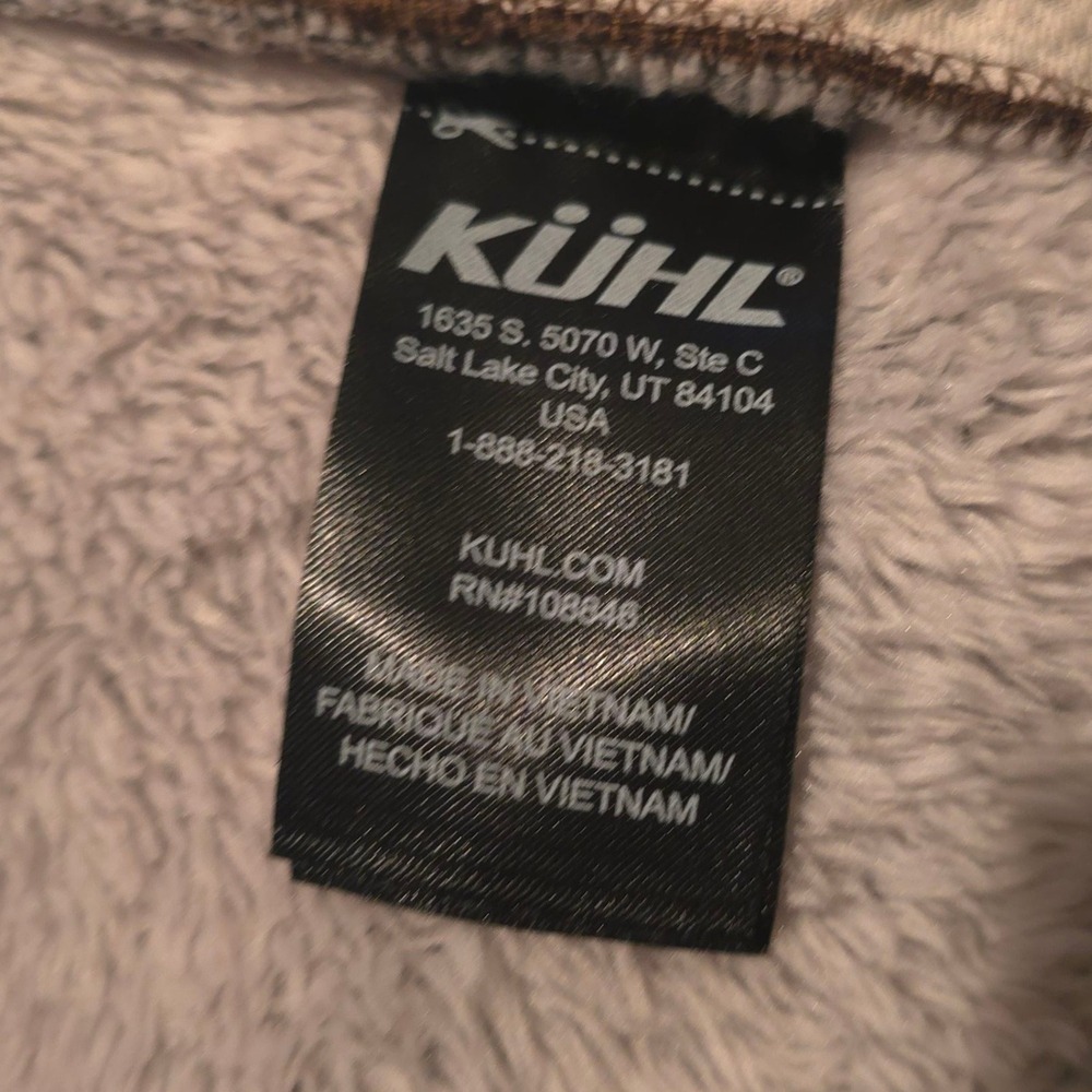 KÜHL Flight Vest Womens S Sherpa Fleece Zip Out Hood Gray‎ Brown Gorpcore Alpine - Picture 8 of 15